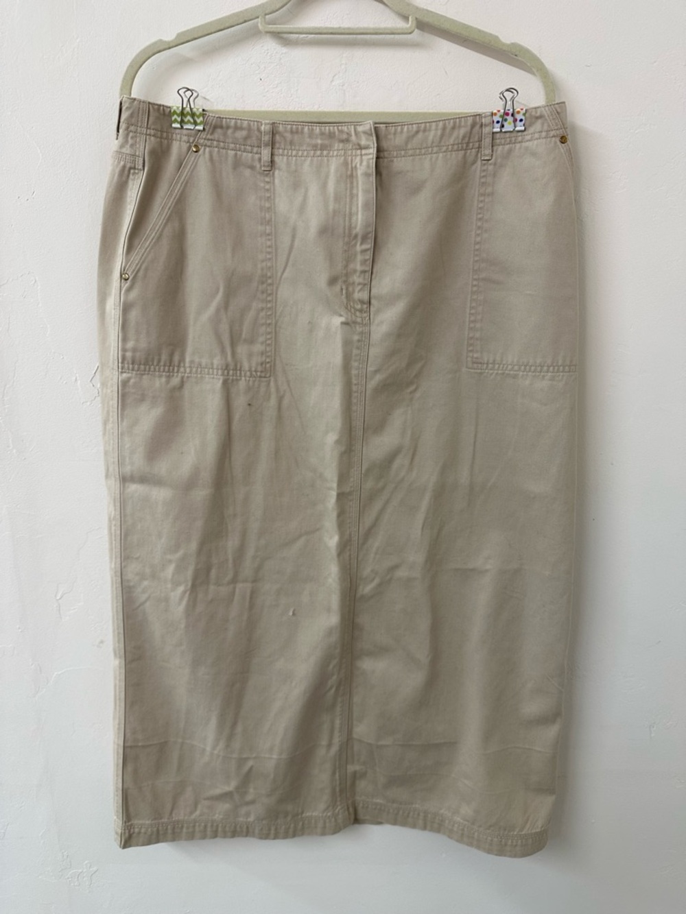 Ralph Lauren Beige Utility Midi Skirt